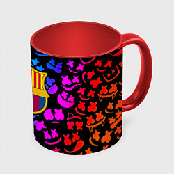 Кружка 3D Барселона x Маршмэллоу неоновый градиент, цвет: 3D-белый + красный