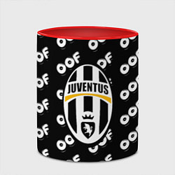 Кружка 3D Juventus off pattern, цвет: 3D-белый + красный — фото 2