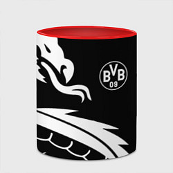 Кружка 3D Borussia дракон белый, цвет: 3D-белый + красный — фото 2