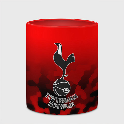 Кружка цветная Тоттенхэм Хотспур камуфляж красный / 3D-Белый + красный – фото 2