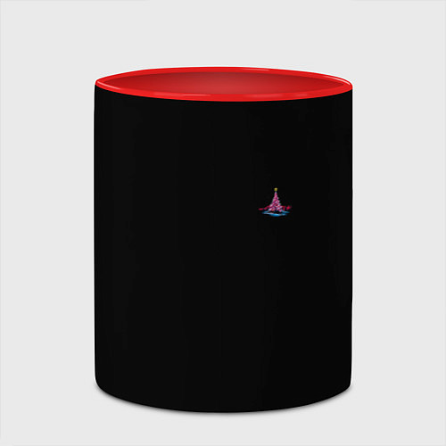 Кружка цветная New year eve in the forest / 3D-Белый + красный – фото 2