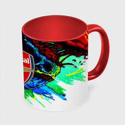 Кружка 3D Arsenal monster, цвет: 3D-белый + красный