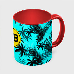 Кружка 3D Borussia неоновые тропики гта, цвет: 3D-белый + красный
