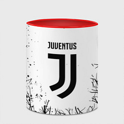 Кружка 3D Ювентус черные деревья, цвет: 3D-белый + красный — фото 2