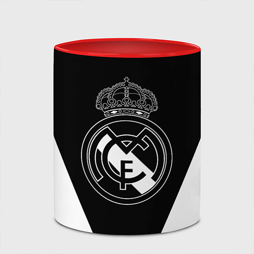 Кружка цветная Real Madrid геометрия спорт / 3D-Белый + красный – фото 2