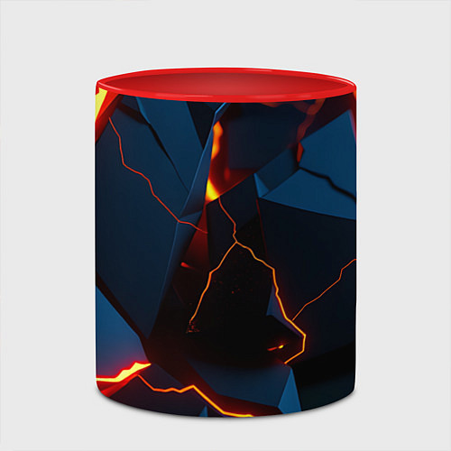 Кружка цветная Block faults / 3D-Белый + красный – фото 2