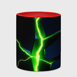 Кружка 3D Neon green glow, цвет: 3D-белый + красный — фото 2