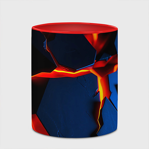 Кружка цветная Glow orange neon / 3D-Белый + красный – фото 2