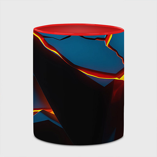 Кружка цветная Glow orange neon / 3D-Белый + красный – фото 2