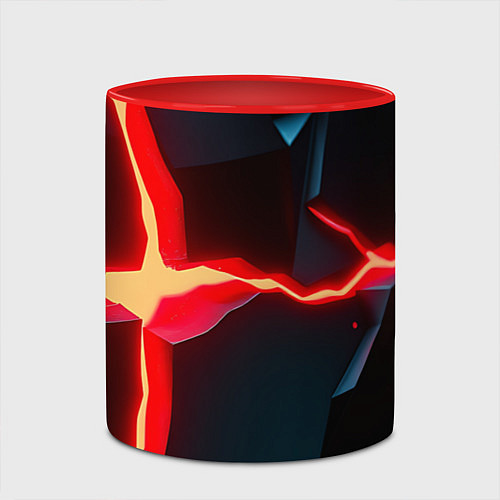 Кружка цветная Neon orange / 3D-Белый + красный – фото 2