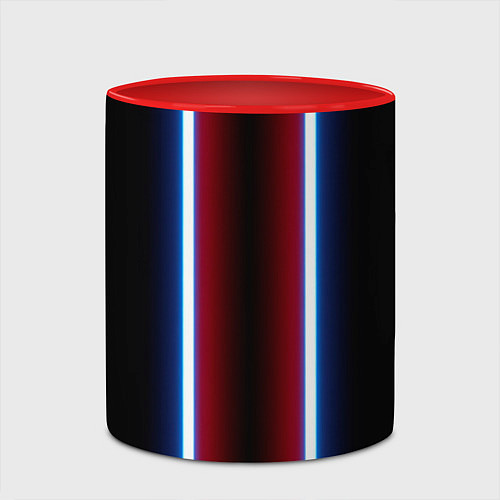 Кружка цветная Color white blue red neon / 3D-Белый + красный – фото 2