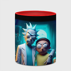 Кружка 3D Rick with Morty - halloween night, цвет: 3D-белый + красный — фото 2