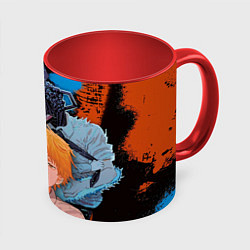 Кружка цветная Дэндзи и Макима из Человек бензопила