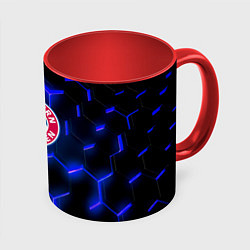 Кружка 3D FC Bayern Mnchen соты, цвет: 3D-белый + красный