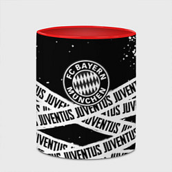 Кружка 3D Бавария Мюнхен x Ювентус, цвет: 3D-белый + красный — фото 2