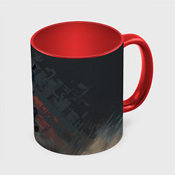 Кружка 3D Лошадь в прыжке, цвет: 3D-белый + красный