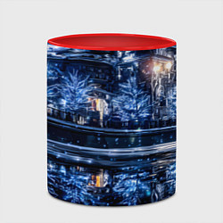 Кружка 3D Новогодняя ночная Москва, цвет: 3D-белый + красный — фото 2