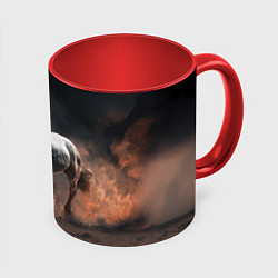 Кружка 3D Белая лошадь, цвет: 3D-белый + красный