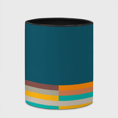 Кружка цветная Индиго и шумовой градиент заката с текстурой / 3D-Белый + черный – фото 2