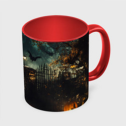 Кружка 3D Ночь тыкв и теней, цвет: 3D-белый + красный