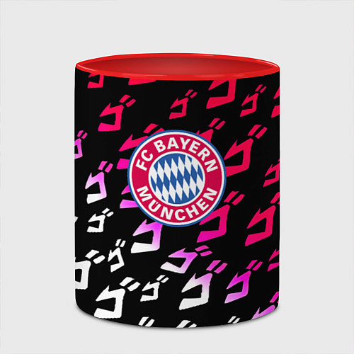 Кружка цветная Бавария Мюнхен jojo anime / 3D-Белый + красный – фото 2