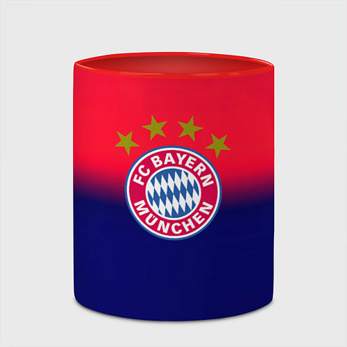 Кружка цветная Бавария Мюнхен градиент / 3D-Белый + красный – фото 2