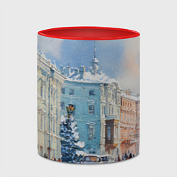 Кружка 3D Зимний Питер, цвет: 3D-белый + красный — фото 2
