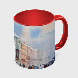 Кружка цветная Зимний Питер