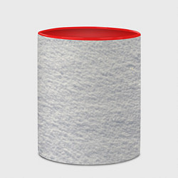 Кружка 3D Снег сугробы, цвет: 3D-белый + красный — фото 2