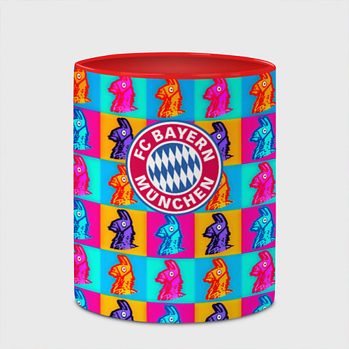 Кружка цветная Fortnite x Bayern / 3D-Белый + красный – фото 2