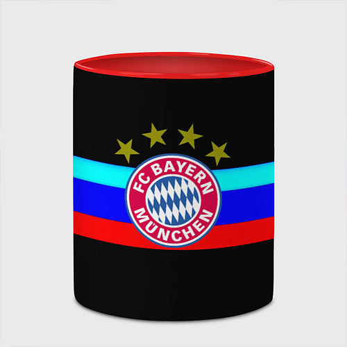 Кружка цветная Бавария Мюнхен спорт / 3D-Белый + красный – фото 2