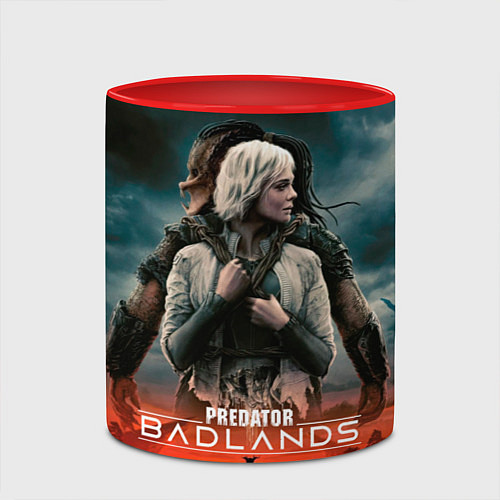 Кружка цветная Главные герои Хищник планета смерти / 3D-Белый + красный – фото 2