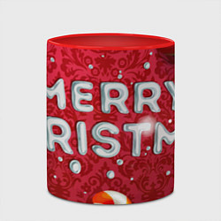 Кружка 3D Счастливого Рождества, цвет: 3D-белый + красный — фото 2
