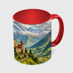 Кружка цветная Храм у подножия вечных вершин