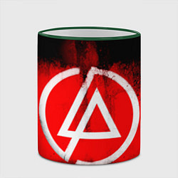 Кружка 3D Linkin Park: Red style, цвет: 3D-зеленый кант — фото 2
