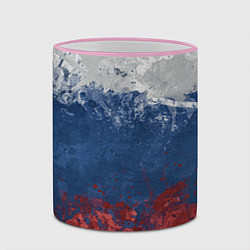 Кружка 3D Флаг России, цвет: 3D-розовый кант — фото 2