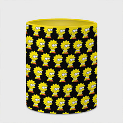 Кружка 3D Лиза Симпсон: узор, цвет: 3D-белый + желтый — фото 2