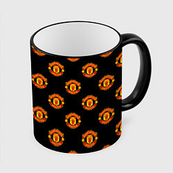 Кружка 3D Manchester United Pattern, цвет: 3D-черный кант