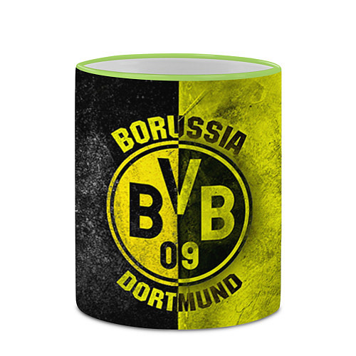 Кружка цветная Borussia Dortmund / 3D-Светло-зеленый кант – фото 2