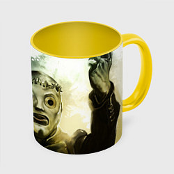 Кружка 3D Slipknot, цвет: 3D-белый + желтый