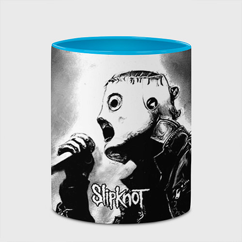 Кружка цветная Slipknot / 3D-Белый + небесно-голубой – фото 2