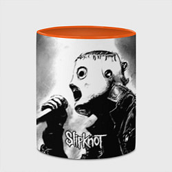 Кружка 3D Slipknot, цвет: 3D-белый + оранжевый — фото 2
