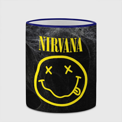 Кружка цветная Nirvana Smoke / 3D-Синий кант – фото 2
