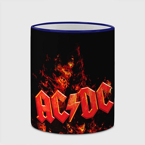 Кружка цветная AC/DC Flame / 3D-Синий кант – фото 2