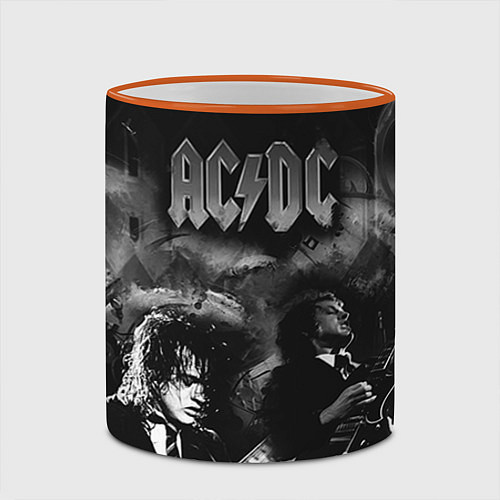 Кружка цветная AC/DC / 3D-Оранжевый кант – фото 2