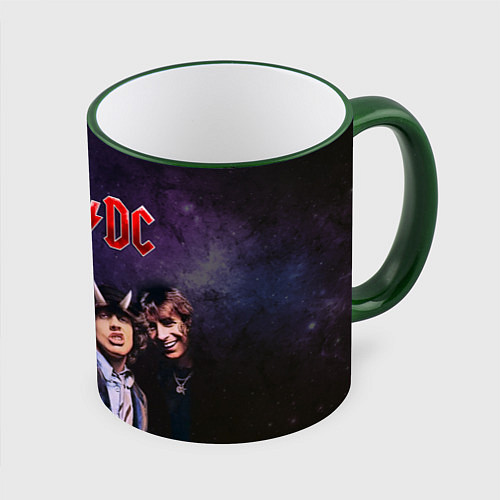 Кружка цветная AC/DC / 3D-Зеленый кант – фото 1
