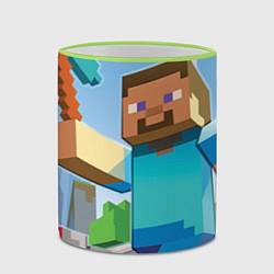 Кружка 3D Minecraft World, цвет: 3D-светло-зеленый кант — фото 2