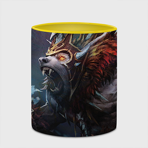 Кружка цветная Ursa Rage / 3D-Белый + желтый – фото 2