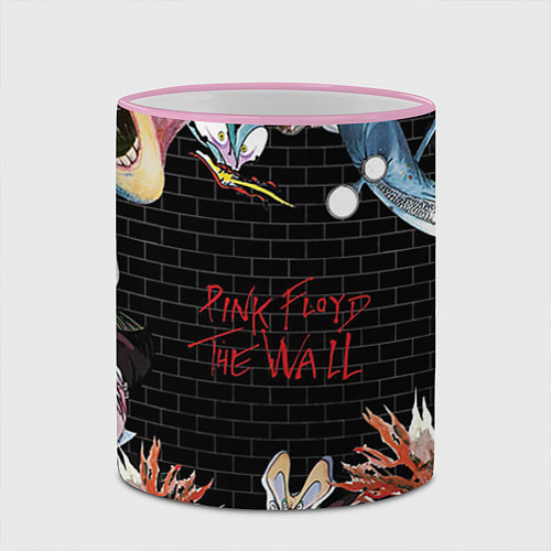 Кружка цветная Pink Floyd: The Wall / 3D-Розовый кант – фото 2