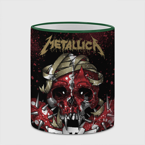 Кружка цветная Metallica: XXX / 3D-Зеленый кант – фото 2